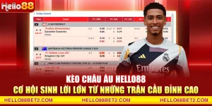 Kèo Châu Âu Hello88 - Cơ hội sinh lời lớn từ những trận cầu đỉnh cao