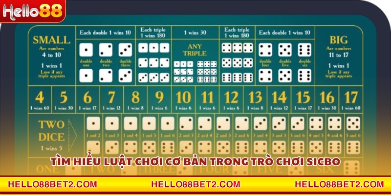 Tìm hiểu luật chơi cơ bản trong trò chơi Sicbo